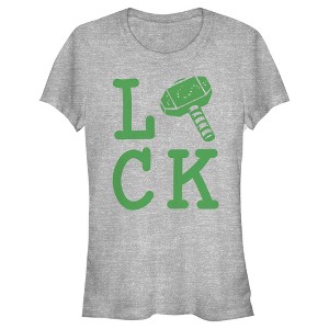 Juniors Womens Marvel St. Patrick's Day Thor Luck T-Shirt - 1 of 4