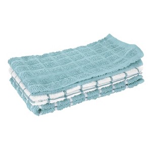 John Ritzenthaler Co. Terry Check Kitchen Towel Set 3-Pack 15" x 25" - 1 of 4