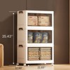 GlasFlength Decorative Storage Cabinets, Stylish and Functional Storage for Bedroom, Living Room, Kitchen, White, 21.65”*12.99”*35.43" - 2 of 4