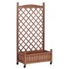Maliang Raised Garden Bed with Trellis 2 Pack, Outdoor Wooden Planter Box & Plant Stand with Climbing Racks - 2 of 4