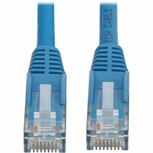 Tripp Lite Cat6 Gigabit Ethernet Cable, PoE, RJ45 M/M, Blue, LSZH, 1 m, N201L01MBL. - 1 of 4