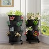 VECELO 5-Tier Vertical Garden Planter, Self Watering Stackable Planter with Wheels for Strawberries, Flowers, Vegetables - 4 of 4
