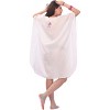 LA LEELA Women's House Daily Routine Evening Wear Caftan Bikini Casual Cover Ups Ladiessuit Coverup Short Kaftan Dresses for Women 2X-3X White, Solid - image 4 of 4