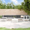 vidaXL Patio Lounge Set with Cushions Outdoor Furniture Set 8 Piece Solid Wood - White Pine - 2 of 4