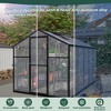 CAVINAS 6x8 ft Polycarbonate Greenhouse with Raised Base and Anchor Aluminum Heavy Duty Walk-in Greenhouses for Backyard - 4 of 4