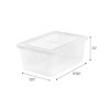 Racxily 6 Pack Storage Bins, 17 Qt. (4.25 gal.) Plastic Stackable Closet Storage Box, Clear - 3 of 4