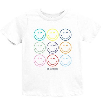 The Juniper Shop SmileyWorld Wink Rainbow Swirl Youth Short Sleeve Tee