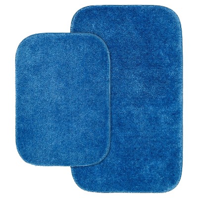 Garland Rug Traditional 2-Piece Bathroom Rug Set Basin Blue