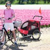 Aosom Elite Three-Wheel Bike Trailer for Kids Bicycle Cart for Two Children with 2 Security Harnesses & Storage - image 2 of 4