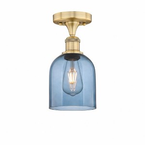 Bella - 1 Light Semi-Flush Mount In Industrial Style-9.63 Inches Tall and 5.5 Inches Wide - 1 of 1