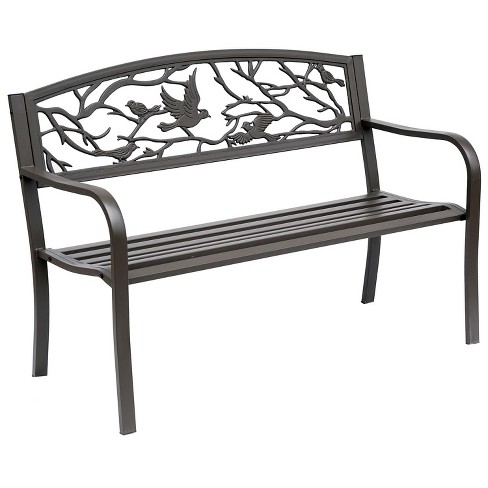 Wrought iron patio online benches