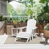 WestinTrends Malibu HDPE Outdoor Patio Folding Poly Adirondack Chair with Ottoman and Side Table (3-Piece) - 2 of 4