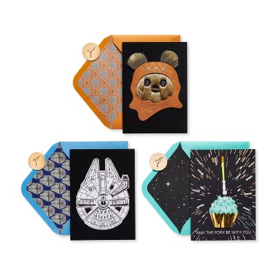 3ct Birthday Cards Star Wars Unique - PAPYRUS