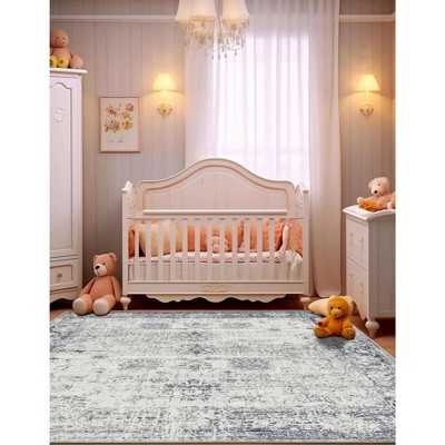 Casino Sofia Gray 8' Square Indoor Synthetic Rug