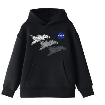 NASA Descending Shuttles Boy's Black Sweatshirt