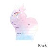 Big Dot of Happiness Unicorn Birthday Invitations with Envelopes, You're Invited Unicorn-Shaped Party Fill-In Invitation Flat Cards Birthday - 12 Ct - 4 of 4