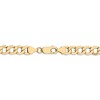 Black Bow Jewelry Men's 7mm 14k Yellow Gold Hollow Curb Link Chain Necklace - 4 of 4