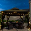 10x10 Outdoor Patio Gazebo Canopy Tent With Ventilated Double Roof And Mosquito net, Suitable for Lawn, Garden, Backyard - 2 of 4