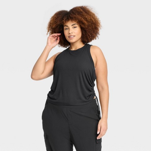 Women's Everyday Soft Cami Crop Tank Top - All In Motion™ Black Xs : Target