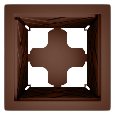 15.5-Inch Brown Polypropylene Lattice Design Planter Box