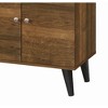 7.3" Functional TV Stand with Storage Shelves, Cabinet, and Low Profile Mid-Century Design for Living Room - 4 of 4