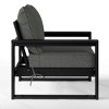 WestinTrends Montara Outdoor Modern HDPE Patio Club Chair with Waterproof Deep Seat Cushions - 4 of 4
