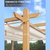 Retractable Aluminum Pergola with Sunshade & Mesh Panels，Durable All-Weather Design, Outdoor Pavilion for Patio, Garden, Deck - 3 of 4