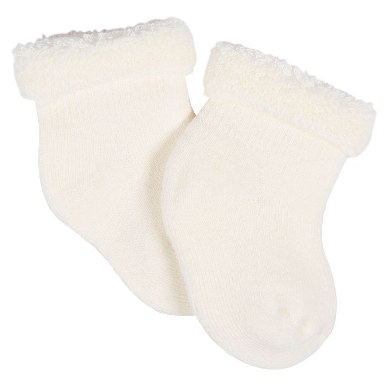 Gerber Baby Girls' 12-Pack Terry Wiggle Proof® Socks Lavender Garden, 4 of 10