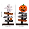 Halloween Wooden Ornament Sign Stand - Happy Halloween Table Decorations for Party, Window, Mantel & Tabletop spirit - 2 of 4