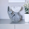 HomeRoots 7" Gray And White Polyresin Rabbit Statue Tabletop Sculpture - 2 of 4
