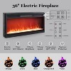SinCiDo Living Room Modern Fireplace TV Stand for up to 80" TV w/ 36" Electric Fireplace, Adjustable Shelves & Hidden Drawers,Remote Control - 3 of 4