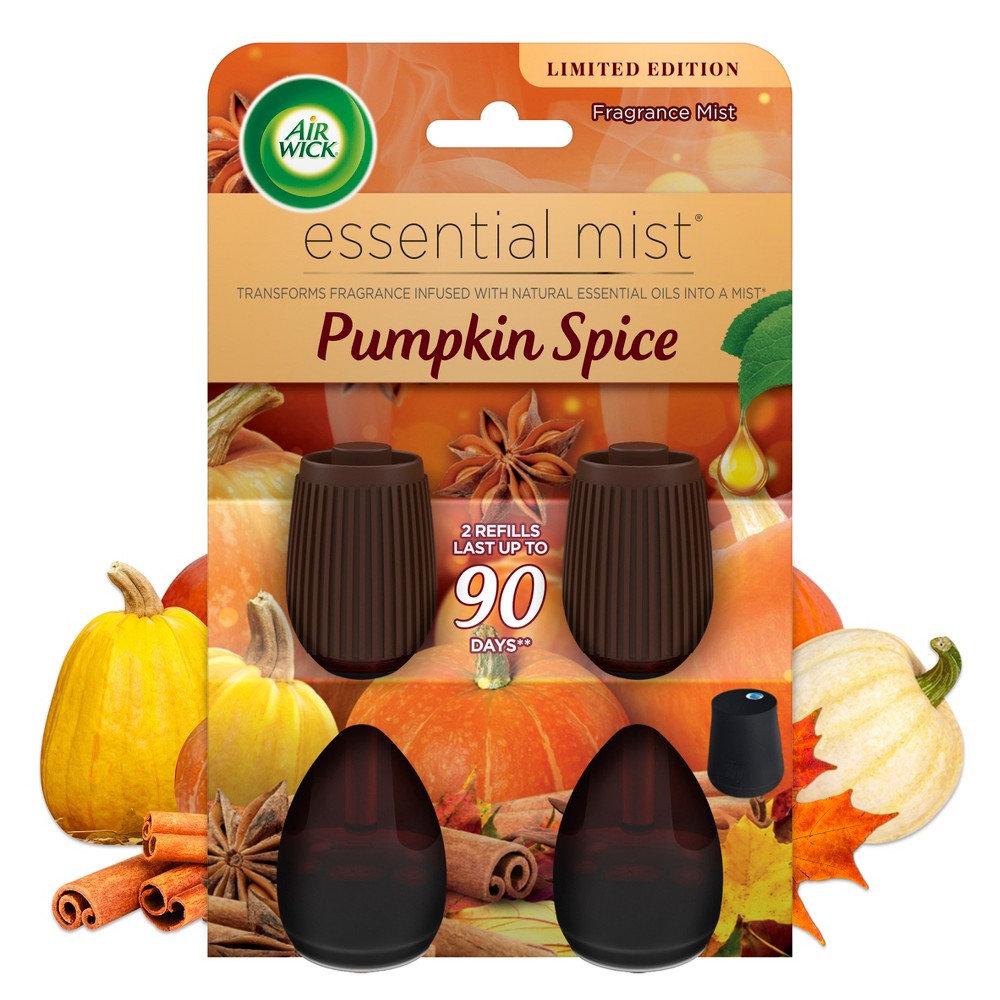 Air Wick Essential Air Freshener Mist Refill - Pumpkin Spice - 1.34 fl oz/2pk