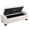 Grungis Rectangular Storage Bench with Hinged Lid for Seating,Modern Upholstered Storage Ottoman,Storage Ottoman Benches for Living Room,Bedroom - 4 of 4