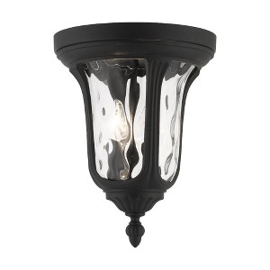 Livex Lighting Oxford 2 - Light Flush Mount in  Textured Black - 1 of 4