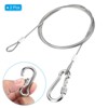 Unique Bargains Stainless Steel Luggage Lighting Travel Snap Hook Locking Cables Silver - 3 of 4