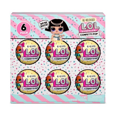 L.O.L. Surprise! Confetti Pop 6pk Pharaoh Babe 6 Re-released Dolls each with 9 Surprises