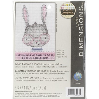 Dimensions Counted Cross Stitch Kit 5"X7"-Rose Colored Glasses (14 Count)