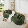 VASIP Modern Curved Cloud Section -4 Seat Chenille Curved Sofa, No Assembly, Living Room, Apartment,Office Simple Design(Black) - 4 of 4