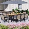 Tangkula 9-Piece Outdoor Patio Furniture w/ Large Wooden Tabletop & Umbrella Hole - 3 of 4