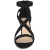 Allegra K Women's Crisscross Ankle Strap Chunky Heel Sandals - 2 of 4