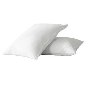 Set of Two Ivory Linen Pillowcases - 1 of 4
