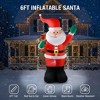 Paaaawaters 6 FT Christmas Inflatables Santa Claus with Gifts Bag, Christmas Inflatables Outdoor Decorations - 2 of 4