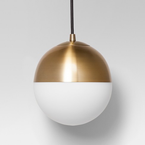 Glass Globe Pendant Ceiling Light Brass Project 62