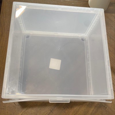 6pk Small Stackable Bins Front Opening Clear Plastic - Brightroom™