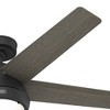 Hunter 52" Burroughs Lighted Ceiling Fan Matte Black with Greyed Walnut Blades - Integrated LED, Handheld Control - 2 of 4