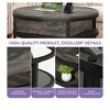 Coffee Tables for Living Room, Round Lift Top Coffee Table with Storage and Hidden Compartment, Small Circle Coffee Table Grey - 3 of 4
