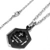 West Coast Jewelry Women's Inspirational Black Plated Stainless Steel Necklace - 19" - 2 of 3