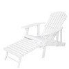 Foldable Acacia Wood Patio Accent Chair With Extendable Leg Rest,Stackable Arm Rest,Slatted Seat And Back,Patio Chair Outdoor -Maison Boucle - 2 of 4