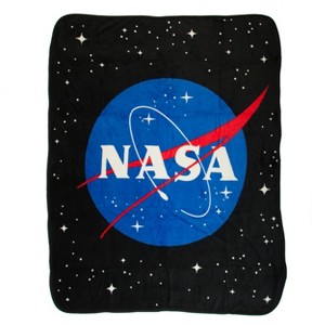 NASA Space Logo Fleece Throw Blanket - 1 of 2