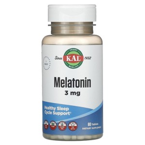 KAL Melatonin, 3 mg, 60 Tablets - 1 of 4